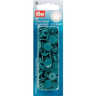 Prym Color Snaps Druckknöpfe 30 Stück rund 12,4mm - dunkeltürkis