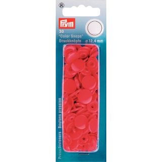 Prym Color Snaps Druckknöpfe 30 Stück rund 12,4mm - rot