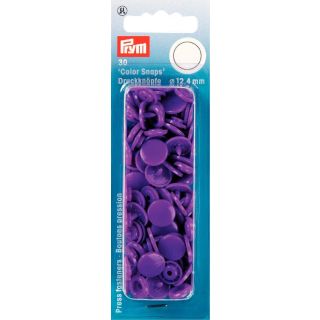 Prym Color Snaps Druckknöpfe 30 Stück rund 12,4mm - lila