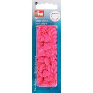 Prym Color Snaps Druckknöpfe 30 Stück Herz - pink