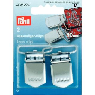 Prym - 2 Hosenträger-Clips - 30mm - silber