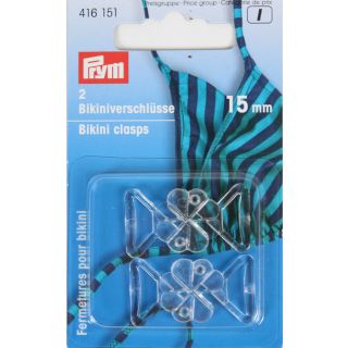 Prym - Bikiniverschluss - 15 mm - tranparent