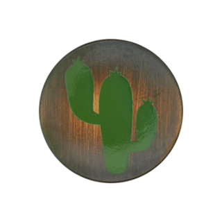 Metallknopf - Öse - Kaktus - 15 mm