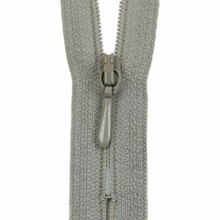 Reißverschluss Opti - S40 - 60cm - Tropfenschieber - nicht teilbar - grau