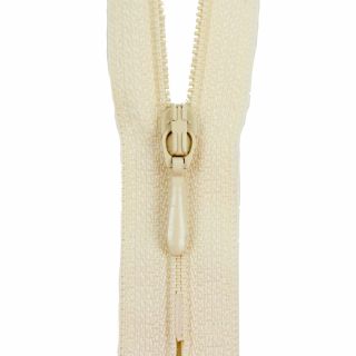 Reißverschluss Opti - S40 - 50cm - Tropfenschieber - nicht teilbar - creme