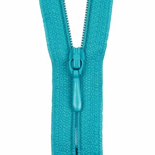Reißverschluss Opti - S40 - 60cm - Tropfenschieber - nicht teilbar - türkis