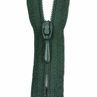 Reißverschluss Opti - S40 - 60cm - Tropfenschieber - nicht teilbar - tannengrün