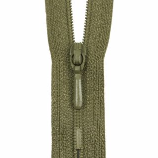 Reißverschluss Opti - S40 - 60cm - Tropfenschieber - nicht teilbar - moosgrün