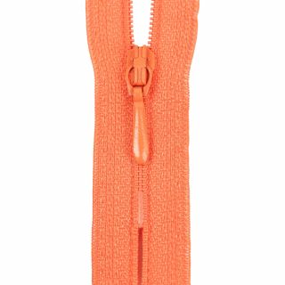 Reißverschluss Opti - S40 - 60cm - Tropfenschieber - nicht teilbar - orange