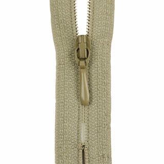 Reißverschluss Opti - S40 - 60cm - Tropfenschieber - nicht teilbar - khaki