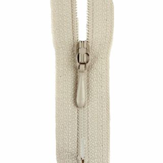 Reißverschluss Opti - S40 - 60cm - Tropfenschieber - nicht teilbar - ecru