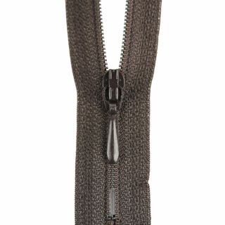 Reißverschluss Opti - S40 - 40cm - Tropfenschieber - nicht teilbar - zartbitterschoko