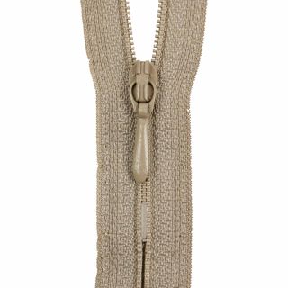 Reißverschluss Opti - S40 - 60cm - Tropfenschieber - nicht teilbar - beige