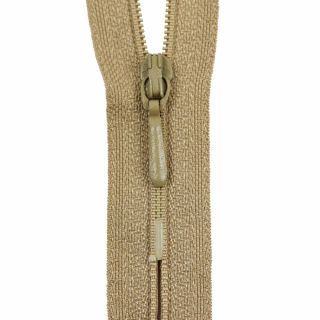 Reißverschluss Opti - S40 - 30cm - Tropfenschieber - nicht teilbar - latte