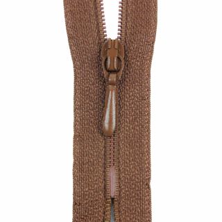 Reißverschluss Opti - S40 - 25cm - Tropfenschieber - nicht teilbar - nougat