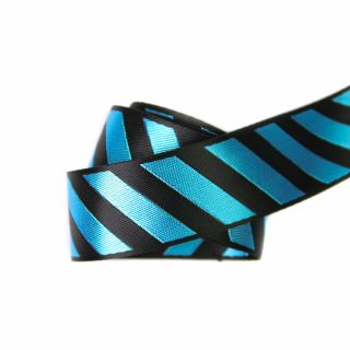 Glanzband - Streifen - 38 mm -  blau