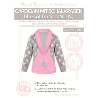 Schnittmuster - Lillesol &amp; Pelle - Basics No. 54 - Cardigan mit Schalkragen