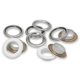 Prym - 15 Ösen mit Scheiben - Ø14 mm - Vario Creative Tool - weiss