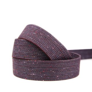Viskosegurtband - Tweed Optik - 40 mm - bordeaux