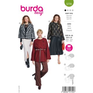 Schnittmuster - burda easy - Jacke ohne Kragen - 5770  