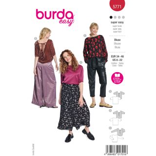 Schnittmuster - burda easy - Bluse mit Rückenausschnitt - 5771   