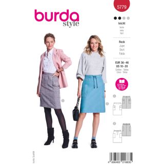 Schnittmuster - burda style - Bleistiftrock mit aufgesetzten Taschen - 5779   