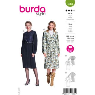 Schnittmuster - burda style - Kleid mit voluminösen Ärmeln - 5784 