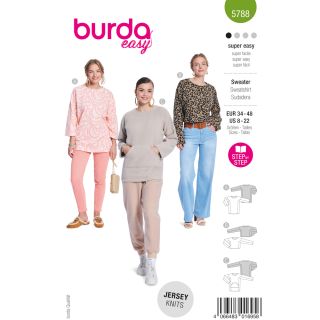Schnittmuster - burda easy - Sweater mit Teilungsnähten - 5788  