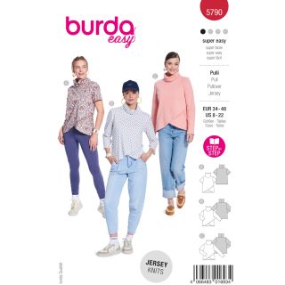 Schnittmuster - burda easy - Shirt mit Wickeloptik - 5790   