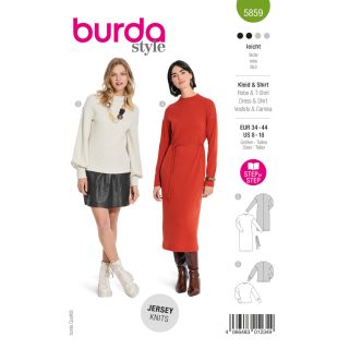 Schnittmuster - burda style - Kleid &amp; Shirt - 5859