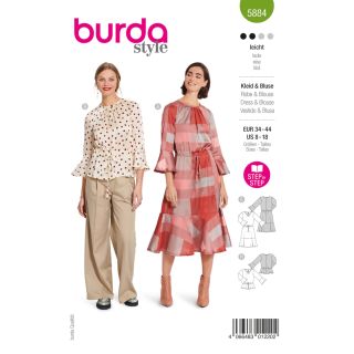 Schnittmuster - burda style - Bluse &amp; Kleid - 5884