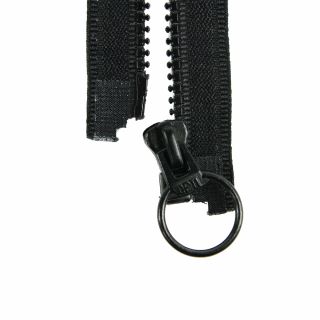 Reißverschluss Opti - P40 - 20cm - Ringschieber - teilbar - schwarz