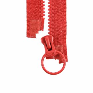 Reißverschluss Opti - P40 - 25cm - Ringschieber - teilbar - signalrot