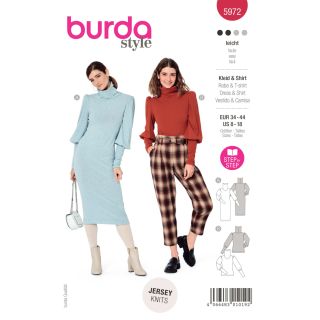 Schnittmuster - burda style - Kleid &amp; Shirt - 5972