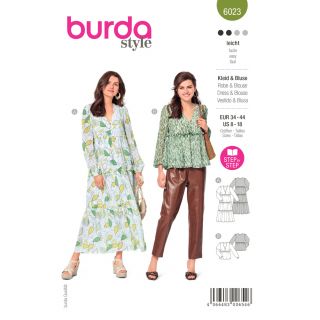 Schnittmuster - burda style - Kleid &amp; Bluse - 6023