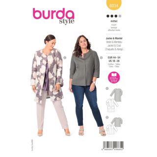 Schnittmuster - burda style - Jacke &amp; Mantel - 6034