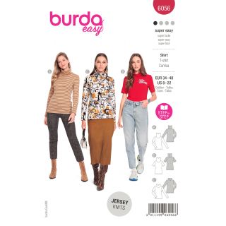 Schnittmuster - burda easy - Rolli mit 1/2 oder langen Ärmeln - 6056