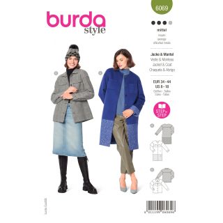 Schnittmuster - burda style - Mantel - Hemdjacke - 6069