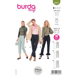 Schnittmuster - burda easy - Hose in schmaler Form mit Reißverschluss - 6072