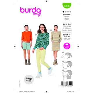 Schnittmuster - burda easy - Sweatshirt  - 6109