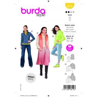 Schnittmuster - burda style - Weste/Jacke - 6114