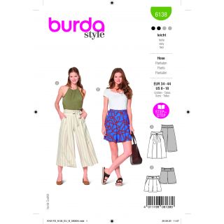Schnittmuster - burda style - Culotte-Hose - 6138