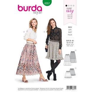 Schnittmuster - burda style - Rock eingereiht mit Gummibund - 6357