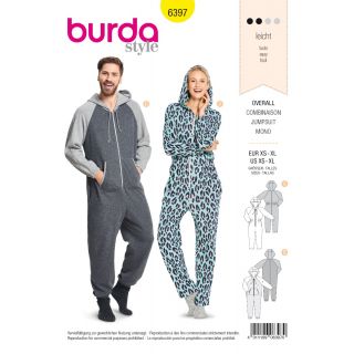 Schnittmuster - burda style - Overall mit Kapuze für &quot;Sie&quot; und &quot;Ihn&quot; - 6397