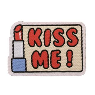 Applikation - gewebt - Kiss me!