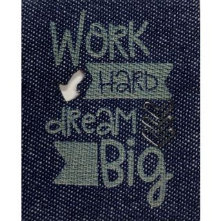 Applikation - Jeans - Work hard dream big