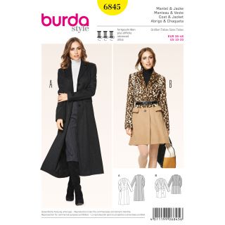Schnittmuster - burda style - Mantel &amp; Jacke - 6845