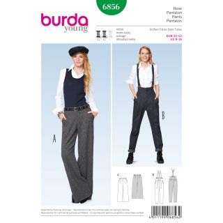 Schnittmuster - burda style - Hose mit Bundfalten - Marlene Hose - Hosenträger - 6856