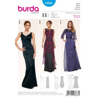 Schnittmuster - burda style - Abendkleid - Überkleid - 6866