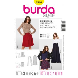Schnittmuster - burda style - Hosenrock - 6980